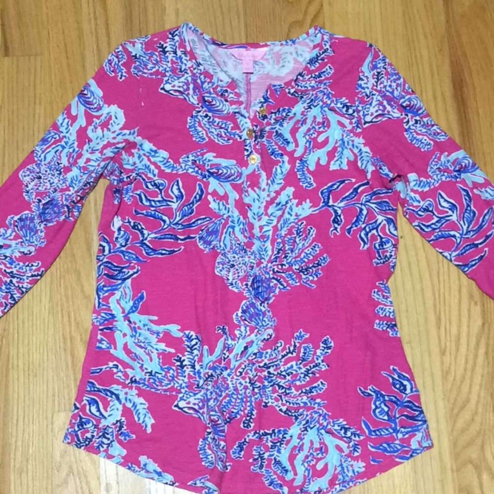 Lily Pulitzer 3/4 sleeve top